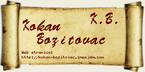 Kokan Bozitovac vizit kartica